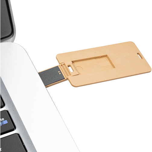 USB-Stick Eco Small 2.0 2GB , Promo Effects MB , natur MB , 2 GB , Mais/Kunststoff MB , 3 - 10 MB/s MB , 6,00cm x 0,10cm x 3,00cm (Länge x Höhe x Breite), Bild 8