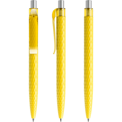 Prodir QS01 PMT Push Kugelschreiber , Prodir, lemon/silber satiniert, Kunststoff/Metall, 14,10cm x 1,60cm (Länge x Breite), Bild 6