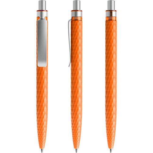 Prodir QS01 PMS Push Kugelschreiber , Prodir, orange/silber satiniert, Kunststoff/Metall, 14,10cm x 1,60cm (Länge x Breite), Bild 6