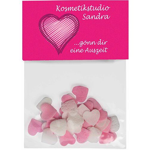 Badekonfetti Lovely Heart , individuell, Kunststoff, Papier, 8,10cm x 11,00cm (Länge x Breite), Bild 2