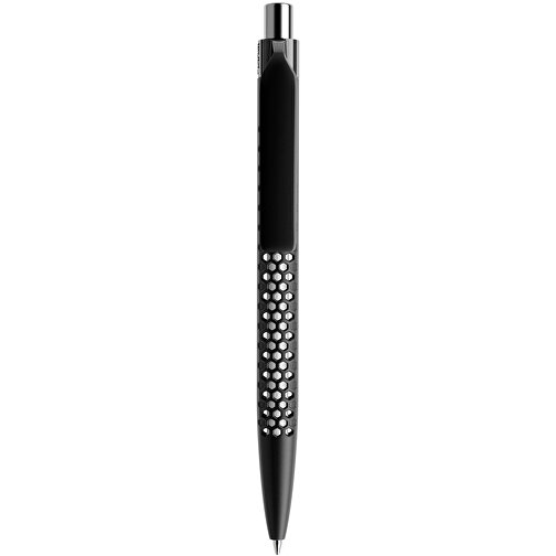 Prodir QS40 PMP Push Kugelschreiber , Prodir, schwarz/silber poliert, Kunststoff/Metall, 14,10cm x 1,60cm (Länge x Breite), Bild 1