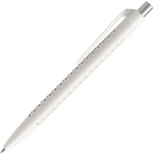 Prodir QS40 PMP Push Kugelschreiber , Prodir, weiß/silber satiniert, Kunststoff/Metall, 14,10cm x 1,60cm (Länge x Breite), Bild 4
