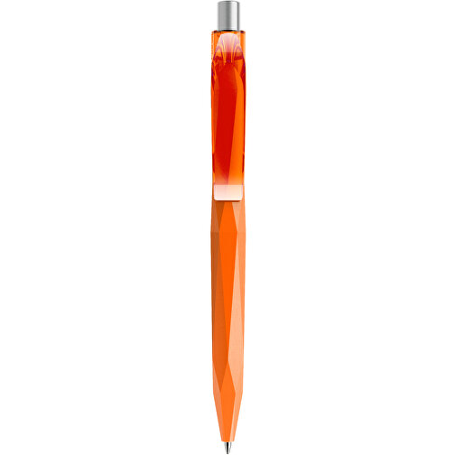 Prodir QS20 PMT Push Kugelschreiber , Prodir, orange / silber satiniert, Kunststoff/Metall, 14,10cm x 1,60cm (Länge x Breite), Bild 1
