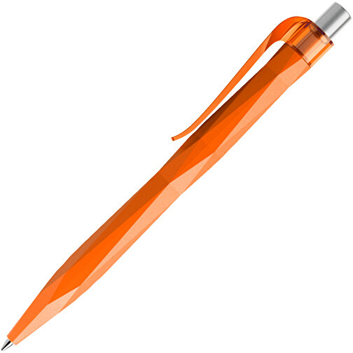 Prodir QS20 PMT Push Kugelschreiber , Prodir, orange / silber satiniert, Kunststoff/Metall, 14,10cm x 1,60cm (Länge x Breite), Bild 4
