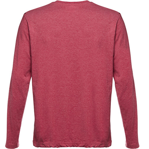THC BUCHAREST. Herren Langarm T-Shirt , rot melliert, 100% Baumwolle, M, 73,00cm x 52,00cm (Länge x Breite), Bild 2