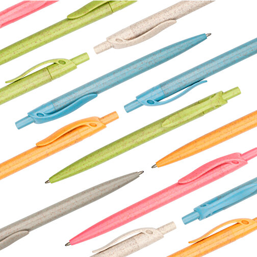 Kugelschreiber Sao Paulo Express , Promo Effects, grün, Weizenstroh, Kunststoff, 13,90cm (Länge), Bild 9