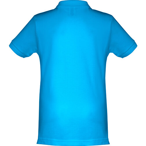 THC ADAM KIDS. Kurzärmeliges Baumwoll-Poloshirt Für Kinder (unisex) , wasserblau, 100% Baumwolle, 2, 45,00cm x 31,00cm (Länge x Breite), Bild 2