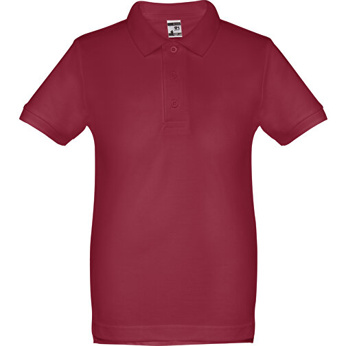 THC ADAM KIDS. Kurzärmeliges Baumwoll-Poloshirt Für Kinder (unisex) , burgunder, 100% Baumwolle, 6, 51,00cm x 37,00cm (Länge x Breite), Bild 1