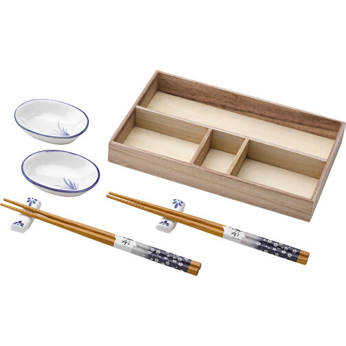 Sushi Set , holz, Porcelain, 24,20cm x 3,00cm x 15,50cm (Länge x Höhe x Breite), Bild 1
