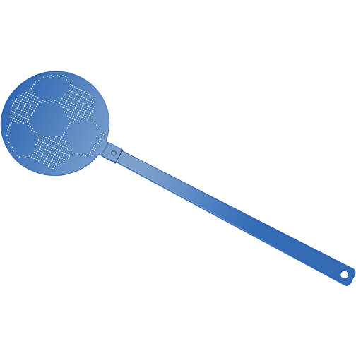 Fliegenklatsche 'Fußball' , blau, blau, PE+PS, 42,30cm x 0,50cm x 11,80cm (Länge x Höhe x Breite), Bild 1