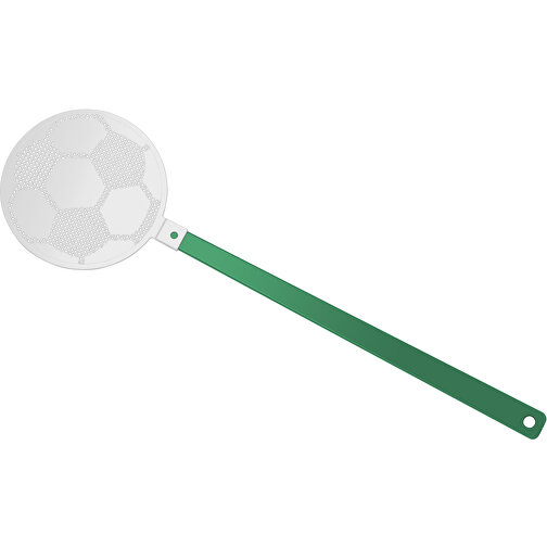 Fliegenklatsche 'Fussball' , grün, weiss, PE+PS, 42,30cm x 0,50cm x 11,80cm (Länge x Höhe x Breite), Bild 1