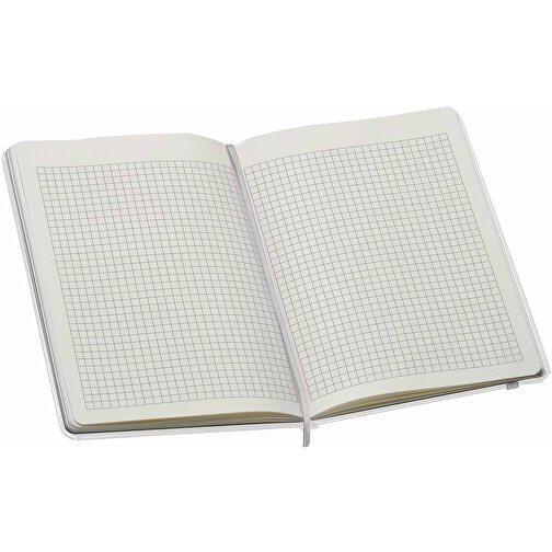 Notizbuch, Maxi , weiß, weiß, PVC+PAP, 21,00cm x 1,20cm x 14,80cm (Länge x Höhe x Breite), Bild 3