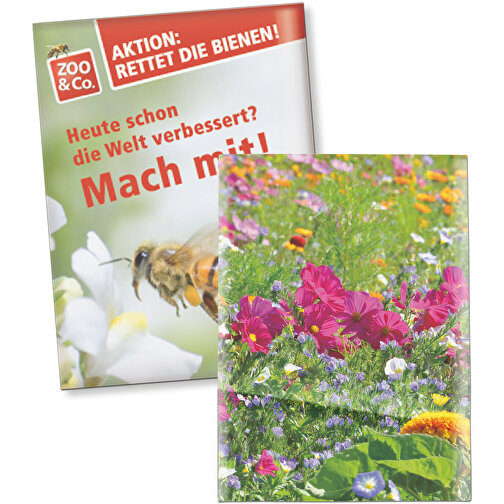Samentütchen Klein - Recyclingpapier - Sommerblumenmischung , individuell, Saatgut, Papier, 8,20cm x 11,40cm (Länge x Breite), Bild 1