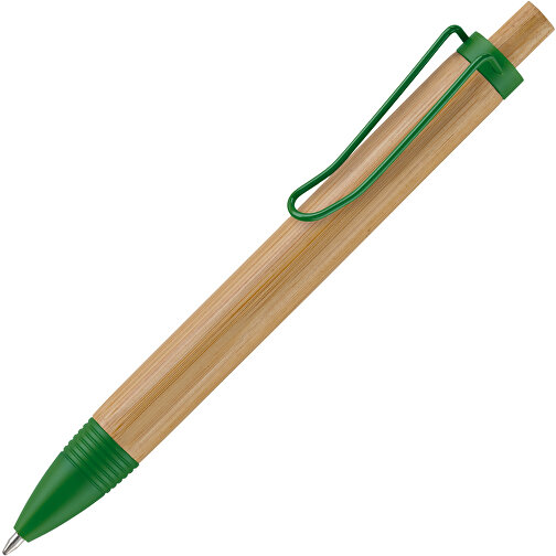 Kugelschreiber Woody , grün, Bambus, 14,20cm (Länge), Bild 2