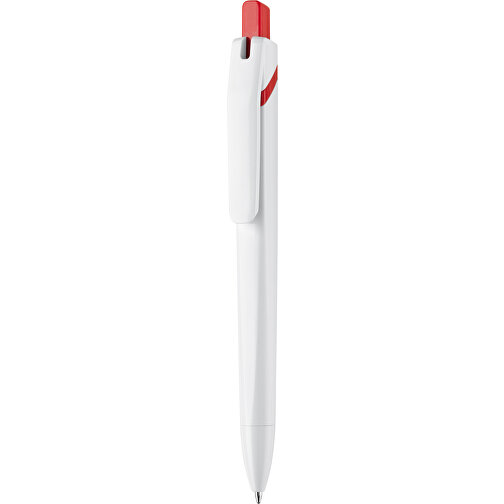 Kugelschreiber SpaceLab , weiß / rot, ABS, 14,50cm (Länge), Bild 1
