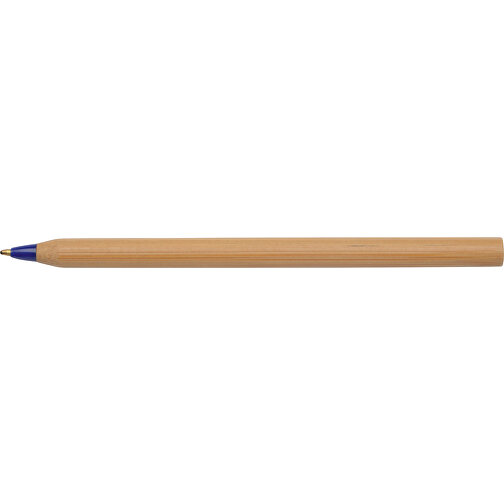 Bambus Kugelschreiber ESSENTIAL , blau, braun, Bambus / Kunststoff, 14,80cm (Länge), Bild 3