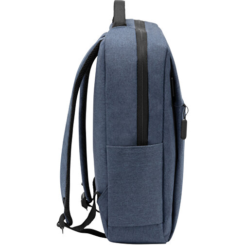 Rucksack JUST , blau, 300D Polyester, 41,50cm x 12,00cm x 30,00cm (Länge x Höhe x Breite), Bild 4