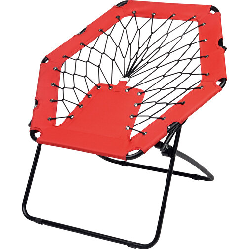 Bungee Stuhl CHILL OUT , rot, schwarz, Stahl / 600D Polyester, 83,50cm x 80,00cm x 70,00cm (Länge x Höhe x Breite), Bild 1