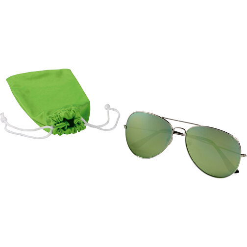 Sonnenbrille NEW STYLE , grün, Polyester / Kupfer / Polyacryl, 1,00cm (Länge), Bild 1