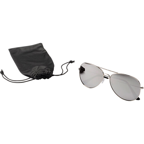 Sonnenbrille NEW STYLE , silber, Polyester / Kupfer / Polyacryl, 1,00cm (Länge), Bild 1