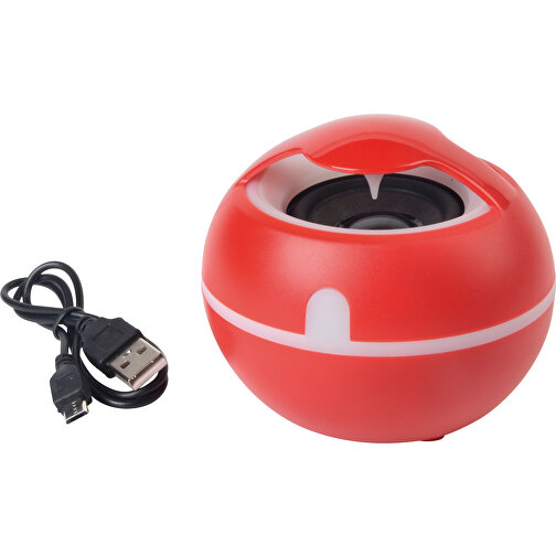 Wireless-Lautsprecher SOUND EGG , rot, Kunststoff, 9,30cm x 8,10cm x 8,20cm (Länge x Höhe x Breite), Bild 1