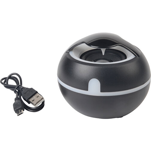 Wireless-Lautsprecher SOUND EGG , schwarz, Kunststoff, 9,30cm x 8,10cm x 8,20cm (Länge x Höhe x Breite), Bild 1