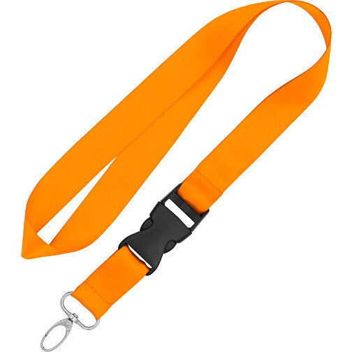 Schlüsselband Basic Oval , Promo Effects, orange, Satin, 105,00cm x 2,50cm (Länge x Breite), Bild 1