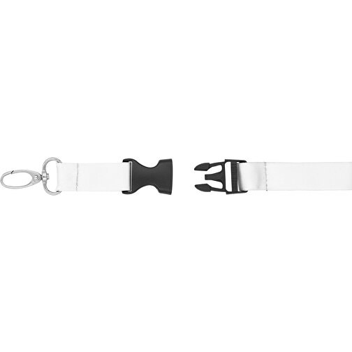 Schlüsselband Basic Oval , Promo Effects, weiß, Satin, 105,00cm x 1,90cm (Länge x Breite), Bild 6