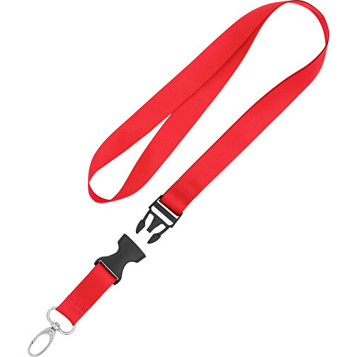Schlüsselband Basic Oval , Promo Effects, rot, Satin, 105,00cm x 1,90cm (Länge x Breite), Bild 2