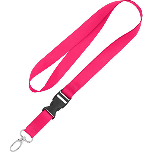 Schlüsselband Basic Oval , Promo Effects, pink, Satin, 105,00cm x 1,90cm (Länge x Breite), Bild 1