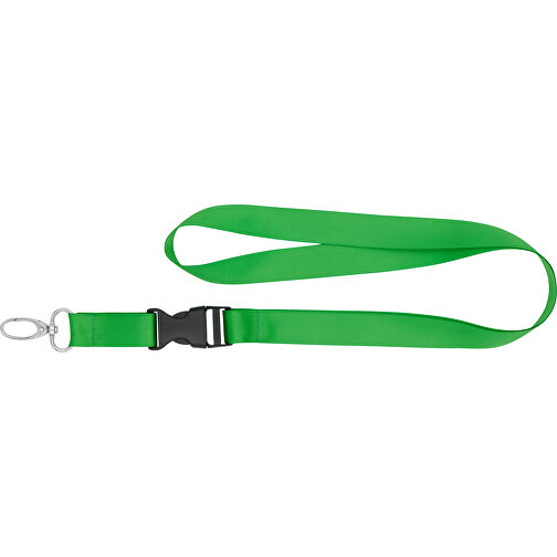 Schlüsselband Basic Oval , Promo Effects, grasgrün, Satin, 105,00cm x 1,90cm (Länge x Breite), Bild 3