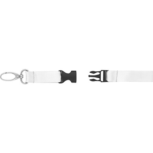 Schlüsselband Basic Oval , Promo Effects, weiss, Satin, 105,00cm x 1,60cm (Länge x Breite), Bild 6