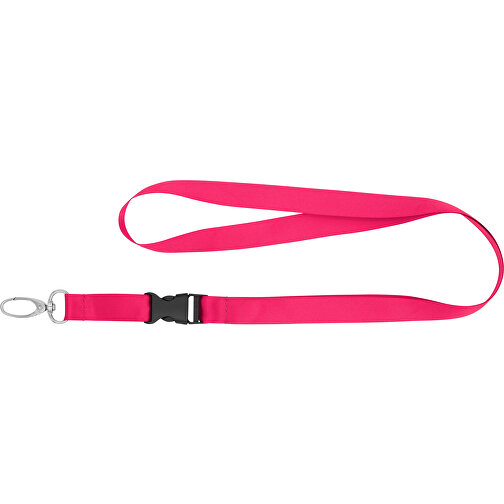 Schlüsselband Basic Oval , Promo Effects, pink, Satin, 105,00cm x 1,60cm (Länge x Breite), Bild 3