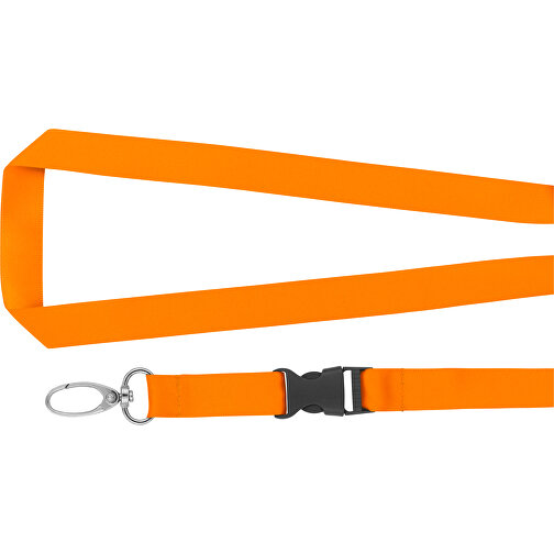 Schlüsselband Basic Oval , Promo Effects, orange, Satin, 105,00cm x 1,60cm (Länge x Breite), Bild 4