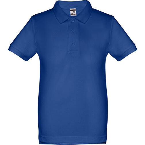 THC ADAM KIDS. Kurzärmeliges Baumwoll-Poloshirt Für Kinder (unisex) , königsblau, 100% Baumwolle, 8, 54,00cm x 40,00cm (Länge x Breite), Bild 1