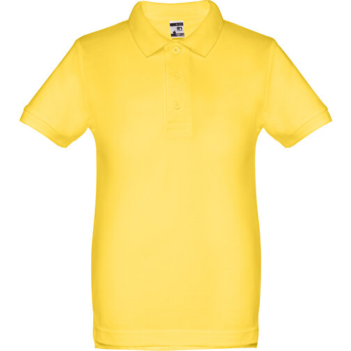 THC ADAM KIDS. Kurzärmeliges Baumwoll-Poloshirt Für Kinder (unisex) , gelb, 100% Baumwolle, 8, 54,00cm x 40,00cm (Länge x Breite), Bild 1