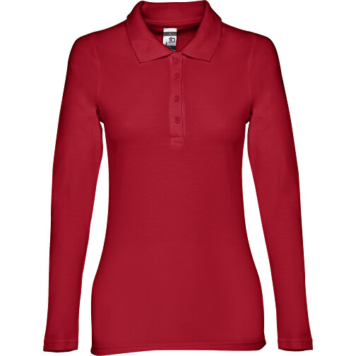 THC BERN WOMEN. Damen Langarm-Poloshirt , burgunder, 100% Baumwolle, XXL, 70,00cm x 52,00cm (Länge x Breite), Bild 1