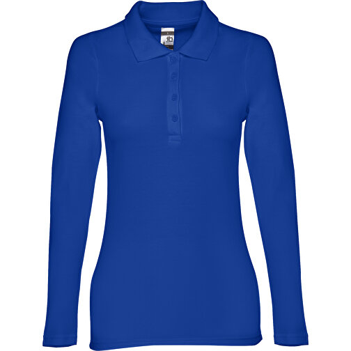 THC BERN WOMEN. Damen Langarm-Poloshirt , königsblau, 100% Baumwolle, XXL, 70,00cm x 52,00cm (Länge x Breite), Bild 1