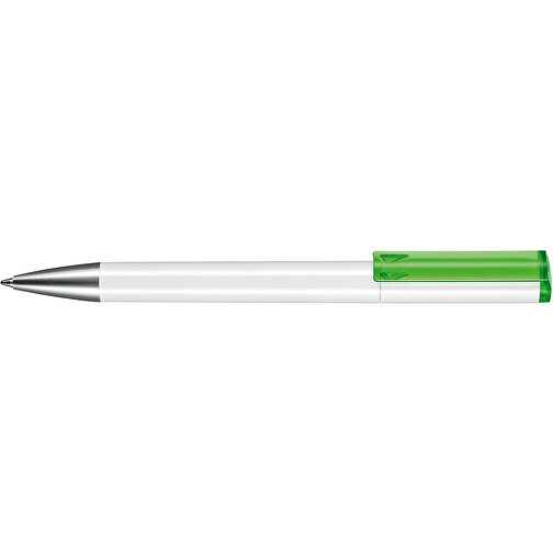 Kugelschreiber LIFT ST , Ritter-Pen, weiss/gras grün TR., ABS-Kunststoff, 140,00cm (Länge), Bild 3