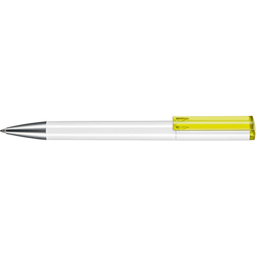 Kugelschreiber LIFT ST , Ritter-Pen, weiss/ananas-gelb TR/FR, ABS-Kunststoff, 140,00cm (Länge), Bild 3