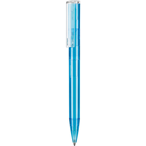 Kugelschreiber LIFT TRANSPARENT P , Ritter-Pen, caribic-blau TR/FR, ABS-Kunststoff, 140,00cm (Länge), Bild 1