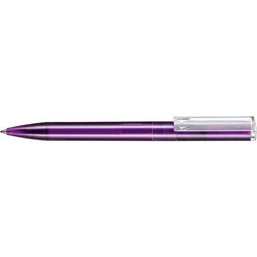 Kugelschreiber LIFT TRANSPARENT P , Ritter-Pen, pflaume-lila TR/FR, ABS-Kunststoff, 140,00cm (Länge), Bild 3