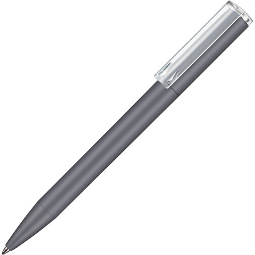 Kugelschreiber LIFT SOFT P , Ritter-Pen, dunkel grau, ABS-Kunststoff, 140,00cm (Länge), Bild 2