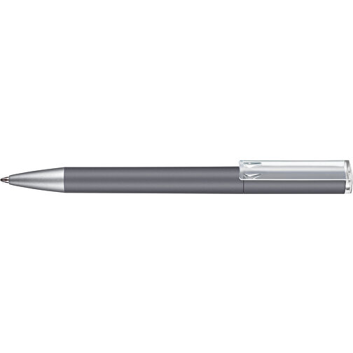 Kugelschreiber LIFT SOFT , Ritter-Pen, dunkel grau, ABS-Kunststoff, 140,00cm (Länge), Bild 3