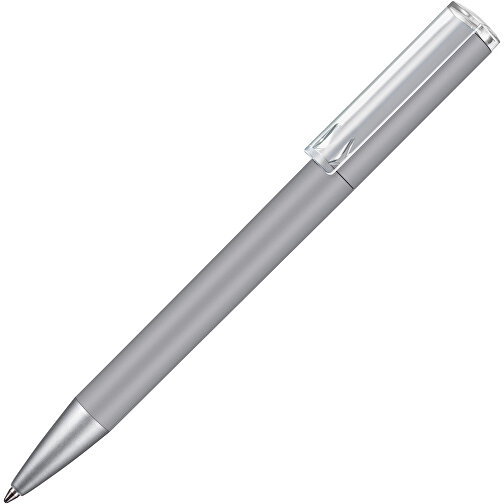 Kugelschreiber LIFT SOFT , Ritter-Pen, stein-grau, ABS-Kunststoff, 140,00cm (Länge), Bild 2