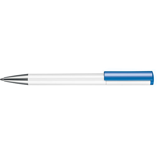 Kugelschreiber LIFT , Ritter-Pen, weiß/himmel-blau, ABS-Kunststoff, 140,00cm (Länge), Bild 3