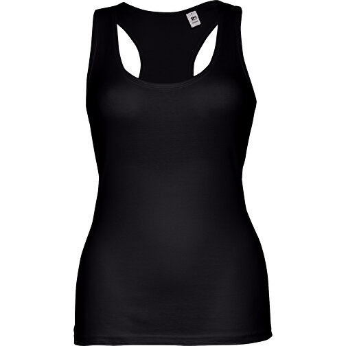 THC TIRANA. Ärmelloses Baumwoll-T-Shirt Für Frauen , schwarz, 100% Baumwolle, XXL, 70,00cm x 49,50cm (Länge x Breite), Bild 1