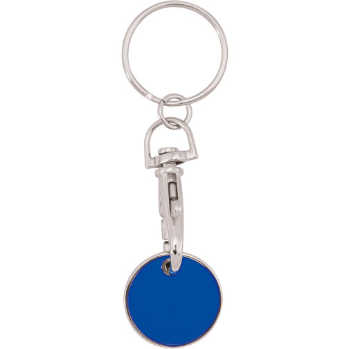 Schlüsselanhänger EK-Chip EUROMARKET , blau, Metallic, 6,00cm (Breite), Bild 1
