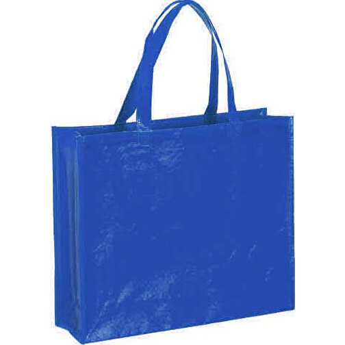 Tasche FLUBBER , blau, Laminiert Vliesstoff, 40,00cm x 11,50cm x 35,00cm (Länge x Höhe x Breite), Bild 1