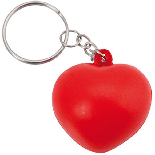 Antistress Schlüsselanhänger SILENE , rot, PU, 3,60cm x 2,70cm x 3,60cm (Länge x Höhe x Breite), Bild 1